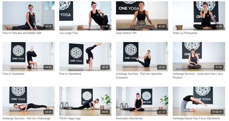 One Yoga. Screenshots vom Institut.